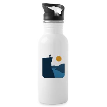 Preikestolen – Norwegian Landmark - Water bottle with straw - white - Right