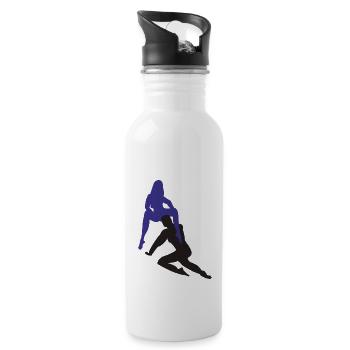 Lecken Sie es, lieben Sie es - Trinkflasche mit integriertem Trinkhalm - Weiß - Rechts