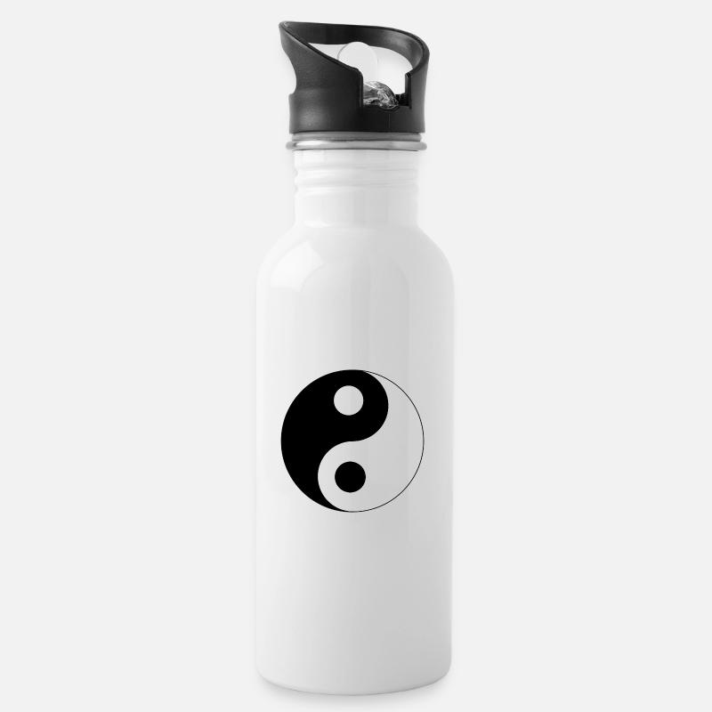 YIN YANG - Water bottle with straw - white