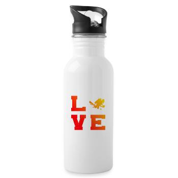 Scuba Diver Diving Free Dive Diver - Water bottle with straw - white - Right