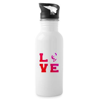 Kitesurf Kiten Kitesurfing Kite Kitesurfer - Water bottle with straw - white - Right