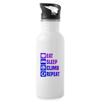 Climbing Damen Klettern Bouldering Kletterer - Trinkflasche mit integriertem Trinkhalm - Weiß - Rechts