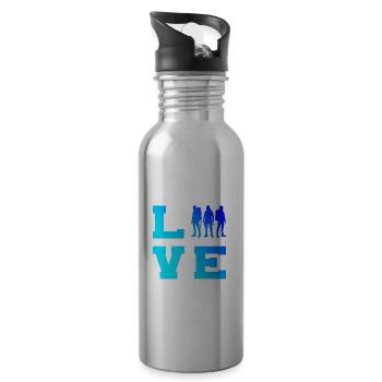 Damen Klettern Climbing Bouldern Herren - Trinkflasche mit integriertem Trinkhalm - Lightsilver - Rechts