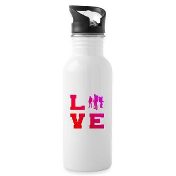 Climber Bouldering Climbing Women Climbing - Water bottle with straw - white - Right