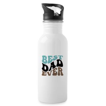 MEILLEUR CADEAU DE CHEMISE À MOTIF PAPA DE TOUS LES TEMPS - Gourde avec paille intégrée - blanc - Droite