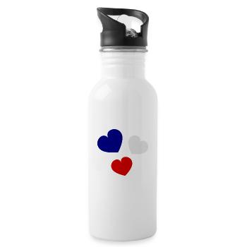 HEART. HEARTS. SAINT VALENTINE. LOVE. LOVE. HEART - Water bottle with straw - white - Right