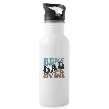 MEILLEUR CADEAU DE CHEMISE À MOTIF PAPA DE TOUS LES TEMPS - Gourde avec paille intégrée - blanc - Droite