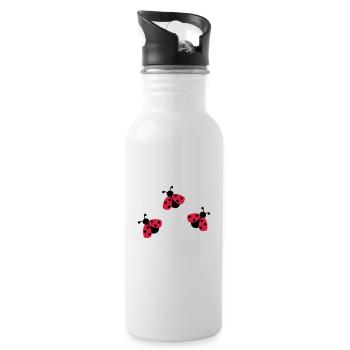 ladybird - Water bottle with straw - white - Right