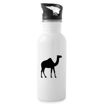 Kamel - Trinkflasche mit integriertem Trinkhalm - Weiß - Rechts