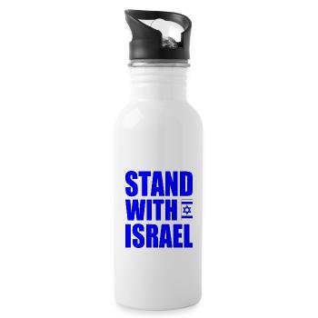 Stand with israel - Gourde avec paille intégrée - blanc - Droite