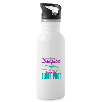 Gliding Glider pilots - Water bottle with straw - white - Right