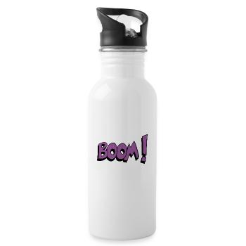 Boom - Trinkflasche mit integriertem Trinkhalm - Weiß - Rechts