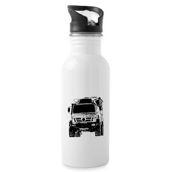 Unimog, commercial vehicle, truck, Unimog 406, tractor - Water bottle with straw - white - Right