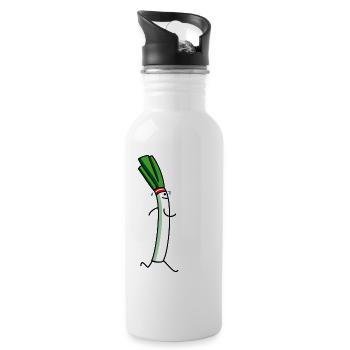 leek - Water bottle with straw - white - Right