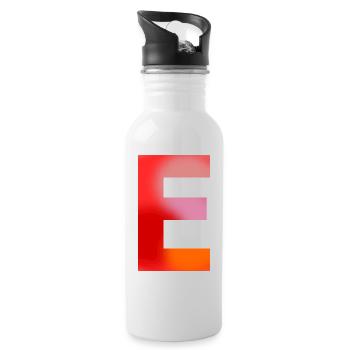 LETTER E - Water bottle with straw - white - Right