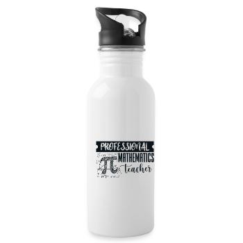 Professional Mathematics Teacher Math Design - Water bottle with straw - white - Right