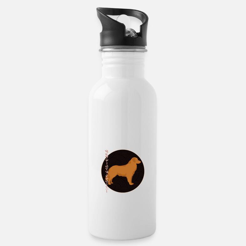 Retriever à péage de canard de la Nouvelle-Écosse - Gourde avec paille intégrée - blanc