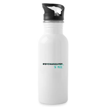 Psychoanalysiere deine Mutter - Trinkflasche mit integriertem Trinkhalm - Weiß - Rechts
