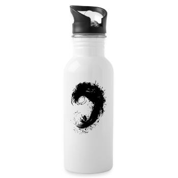 Surfer ink splash - Water bottle with straw - white - Right