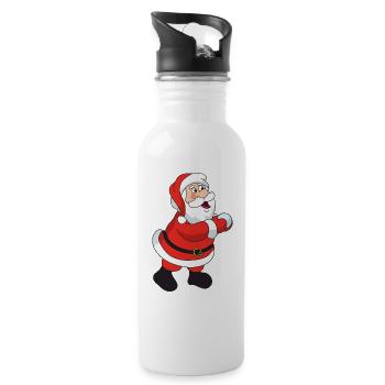 Noël Noël Père Noël Père Noël - Gourde avec paille intégrée - blanc - Droite