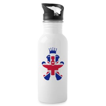 UK teddy prince (3c) - Trinkflasche mit integriertem Trinkhalm - Weiß - Rechts