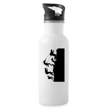 Climbing - Trinkflasche mit integriertem Trinkhalm - Weiß - Rechts
