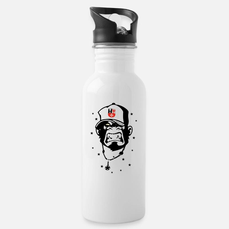 Berlin Neukölln - Water bottle with straw - white