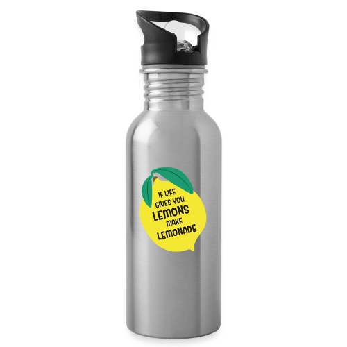 IF LIFE GIVES YOU LEMONS MAKE LEMONADE - Trinkflasche mit integriertem Trinkhalm