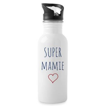 SUPER MAMIE - COEUR - Gourde avec paille intégrée - blanc - Droite
