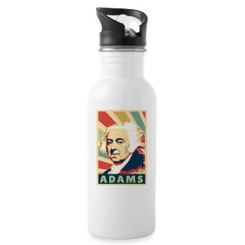 John Adams Colores vintage - Gourde avec paille intégrée - blanc - Droite