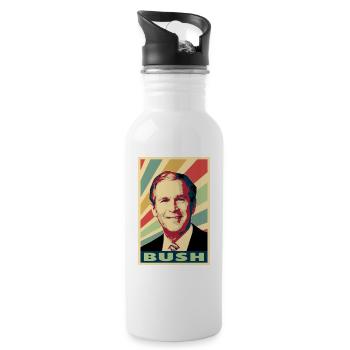 George W. Bush Vintage Colors - Water bottle with straw - white - Right