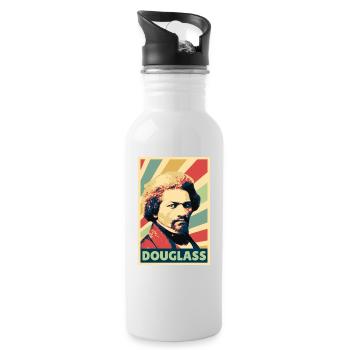 Frederick Douglass Vintage Colors - Gourde avec paille intégrée - blanc - Droite
