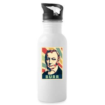 Aaron Burr Vintage Colors - Water bottle with straw - white - Right