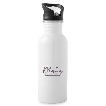 Mama - Trinkflasche mit integriertem Trinkhalm - Weiß - Rechts