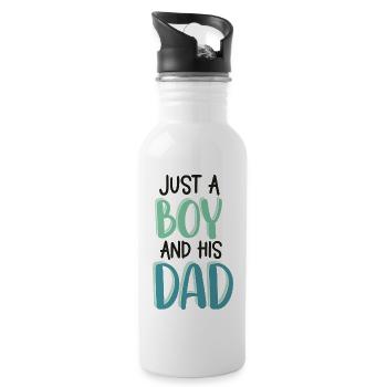 Father & Son | Parents gifts | Gifts Children - Water bottle with straw - white - Right