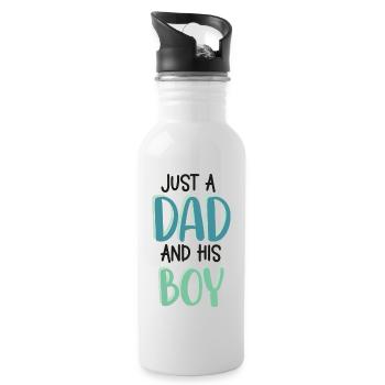 Father & Son | Parents gifts | Gifts Children - Water bottle with straw - white - Right