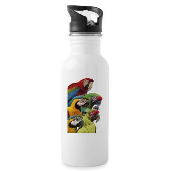 Aras - Trinkflasche mit integriertem Trinkhalm - Weiß - Rechts