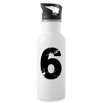 Maillot numéro 6 - Gourde avec paille intégrée - blanc - Droite