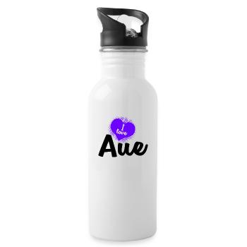 J'aime aue - Gourde avec paille intégrée - blanc - Droite