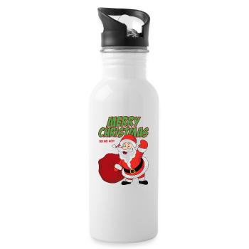 Santa Claus Christmas Santa - Water bottle with straw - white - Right
