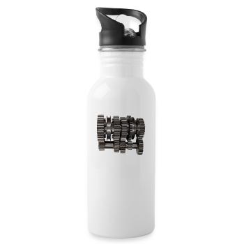 Getriebe gn183 - Trinkflasche mit integriertem Trinkhalm - Weiß - Rechts