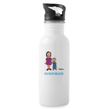 Kleiner Bruder - Trinkflasche mit integriertem Trinkhalm - Weiß - Rechts
