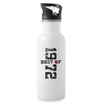 54TH BIRTHDAY BEST OF 1972 - Water bottle with straw - white - Right