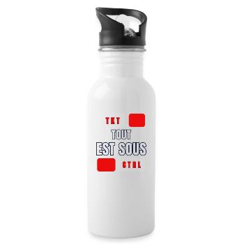 TKT - Gourde avec paille intégrée - blanc - Droite