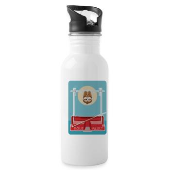 Sloth Athletics Pole Vault - Water bottle with straw - white - Right