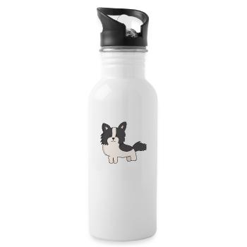Hund Welpe Clipart Niedlich Puppy Dog Cute - Water bottle with straw - white - Right