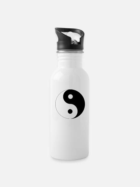 Yin Yang - Gourde avec paille intégrée - blanc