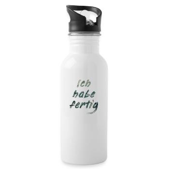 I've finished - Water bottle with straw - white - Right