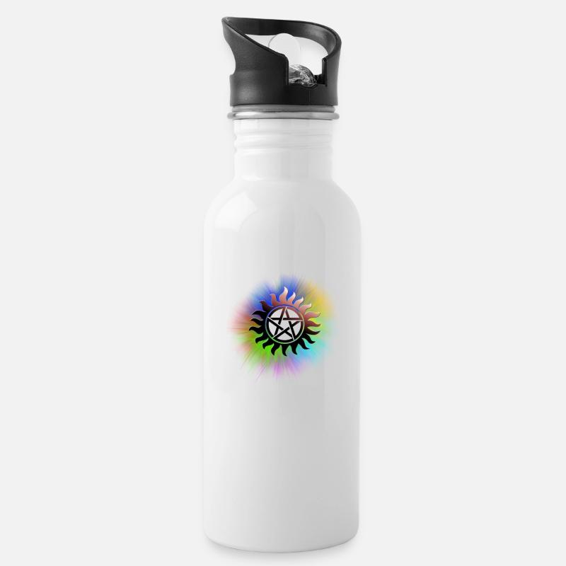 ColorStarBurst - Gourde avec paille intégrée - blanc