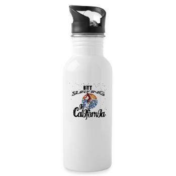 California suring - Water bottle with straw - white - Right